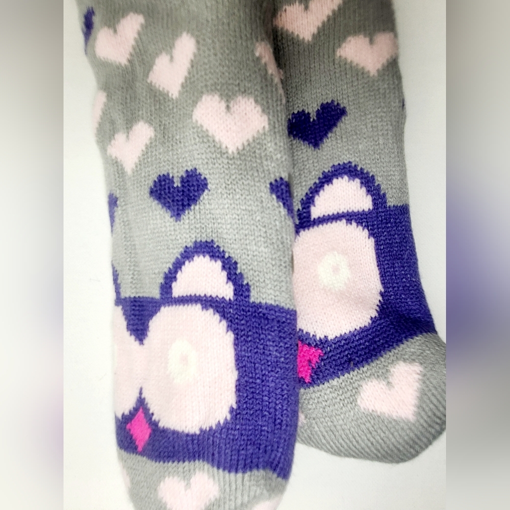 Socks Fuzzy Warm Owl Face  - NEW!! With plastic hook